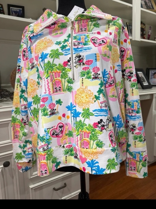 Lilly Pulitzer Tops - Mickey and Minnie Mouse Eleni Half-Zip Pullover by Lilly Pulitzer –Disney Parks